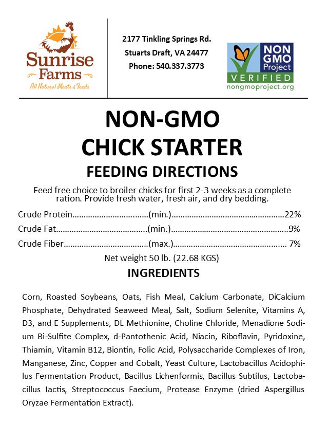 Non-GMO Chick Starter Feed