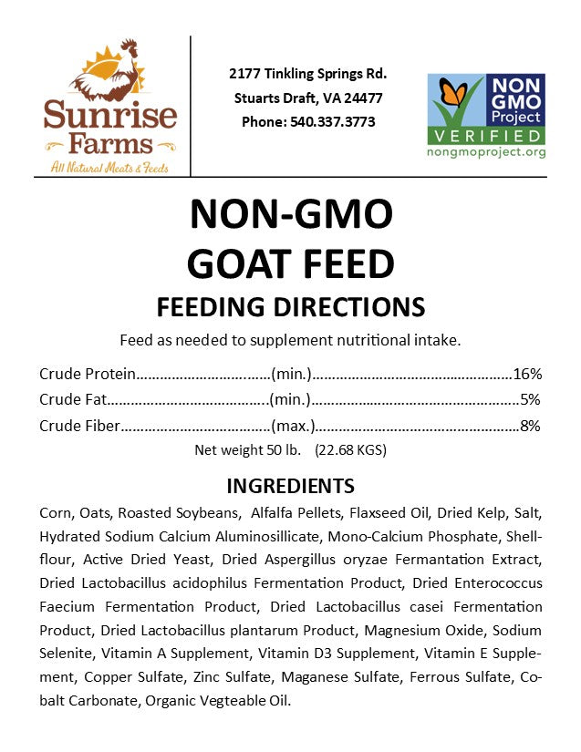 Non-GMO Goat Feed
