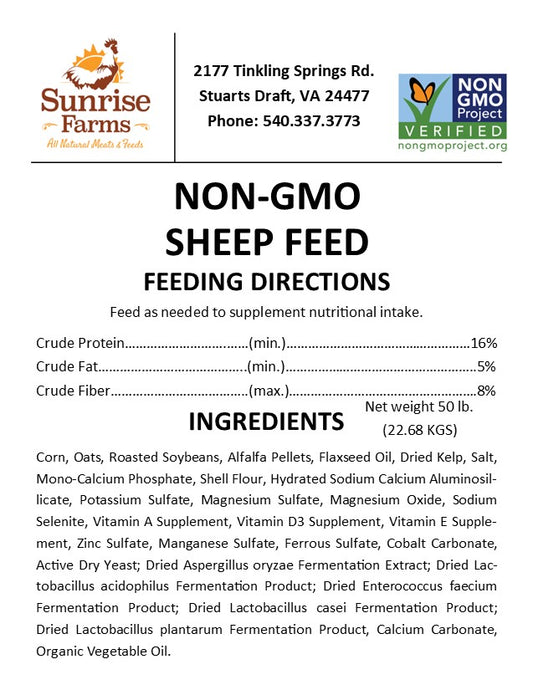 Non-GMO Sheep Feed