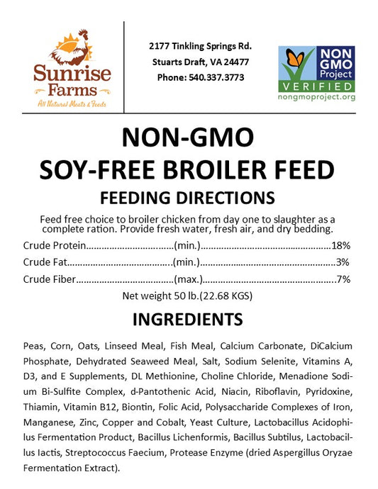 Soy-Free Broiler Feed