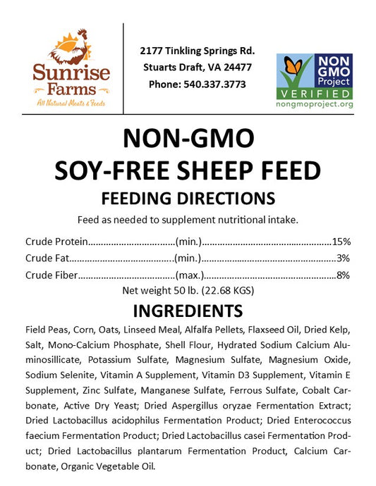 Non-GMO Sheep Feed – Soy-Free